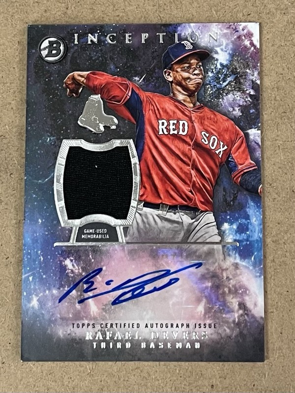 2016 BOWMAN INCEPTION RELIC AUTOGRAPHS #IARRD RAFAEL DEVERS