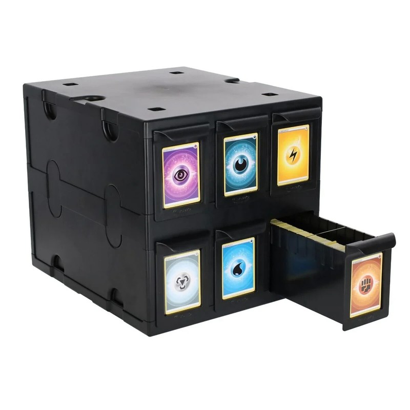 BCW 6 Drawer Card Catalog storage box bin – Black – NEW