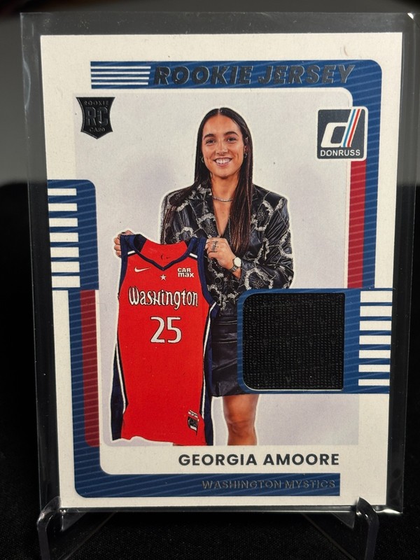 2025 Panini Donruss WNBA – Rookie Jerseys Georgia Amoore #1 Washington Mystics
