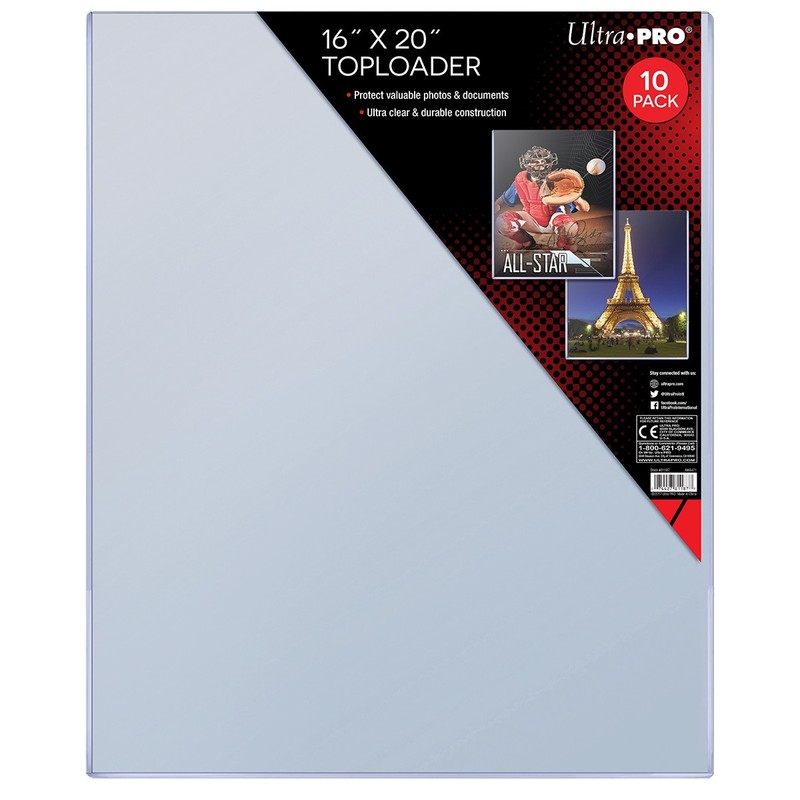 Ultra Pro Toploader – 16×20 (10 per pack) Keeps photos, magazines