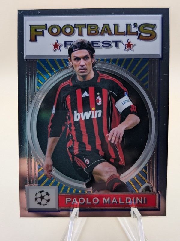 2021-22 Topps Football’s Finest Flashbacks UEFA Paolo Maldini soccer card #3