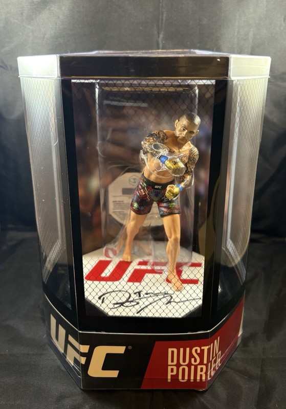 Dustin Poirier Signed Inscribed Mcfarlane Toy Figure JSA COA UFC