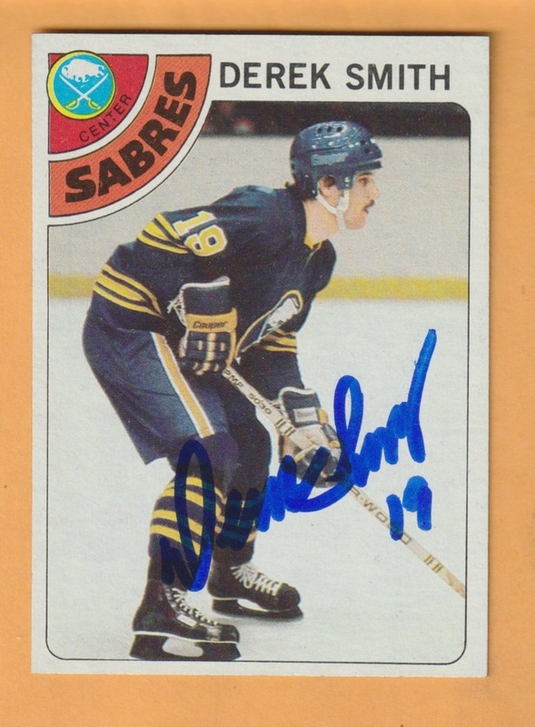 Derek Smith Buffalo Sabres AUTO Signed 1978-79 Topps