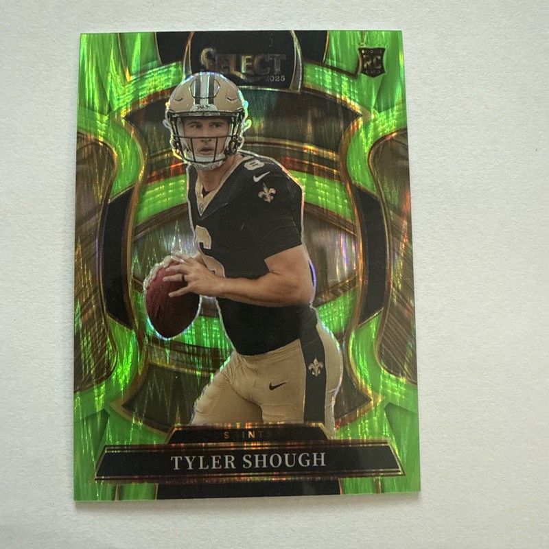 Tyler Shough 2025 Panini Select RC Neon Green Shock /699 Saints