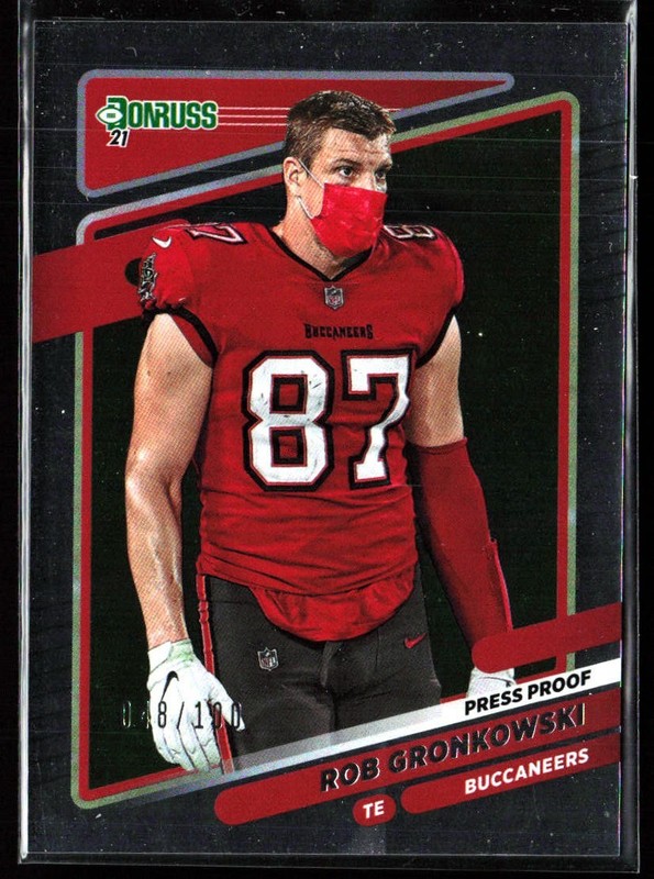 2021 Panini Donruss – Photo Variation Rob Gronkowski #104 PressProof Silver /100