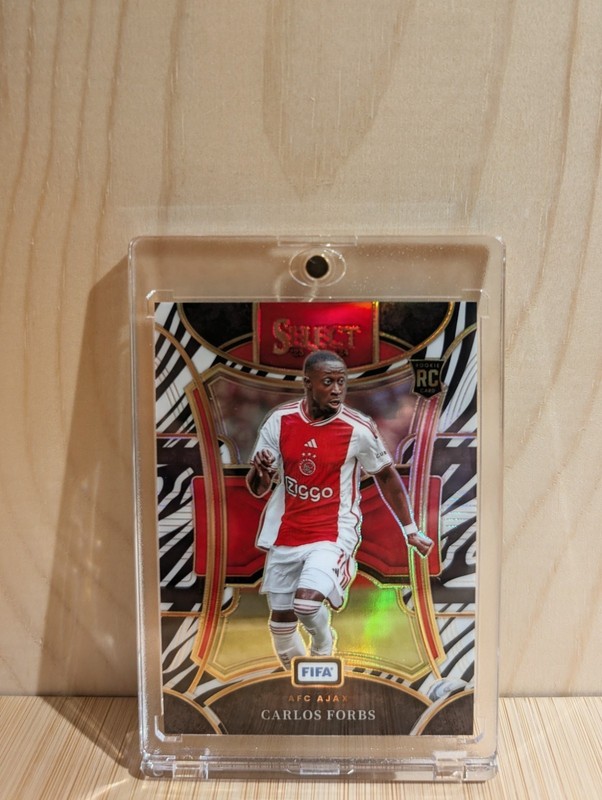 Carlos Forbs 2023-24 Panini Select FIFA Zebra Stripe Prizm #/25 Rookie RC Ajax