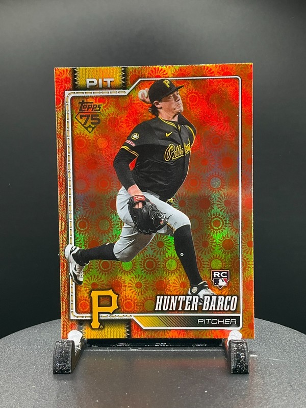2026 Topps Series 2 Orange “SUN” Holo Foil Parallel #398 Hunter Barco, RC