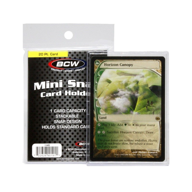 50 BCW Mini Snap Standard Sized Card Holders