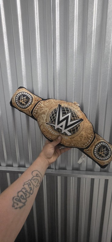 WWE gold black wrestling championship belt fan souvenir pillow