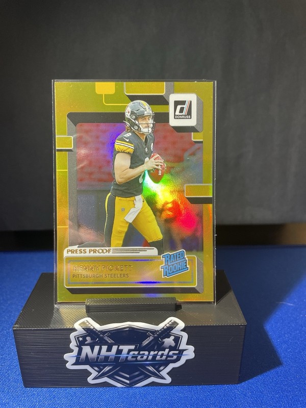 Kenny Pickett 2022 Panini Donruss Press Proof Gold Rated Rookie #301 HOLO