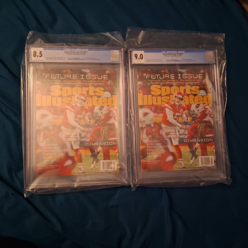 2018 Sports Illustrated Patrick Mahomes CGC 9.0 and CGC 8.5