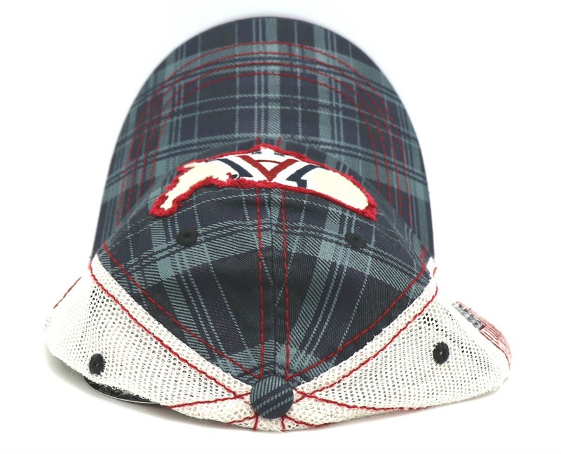 Arizona Wildcats UofA New Zephyr USA Plaid Blue Red White Mesh Dad Era Hat Cap gallery