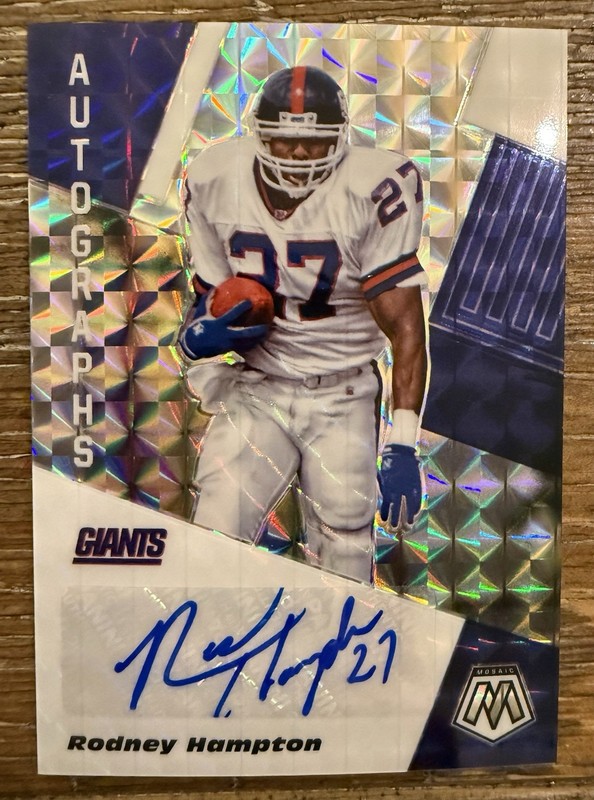 2020 Panini Mosaic Autographs Rodney Hampton #AM39 (AU)