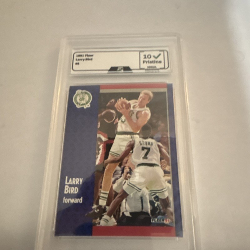 Fleer 1991 Larry Bird #8 Prime Graders 10 Boston Celtics Basketball Card