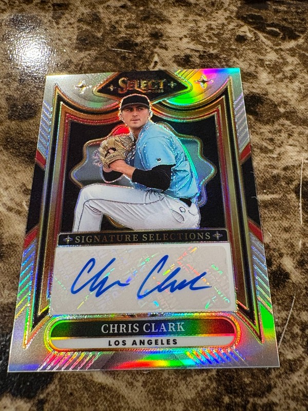 CHRIS CLARK 2025 Panini Select Signature Selections Auto Silver Prizm SS-CC