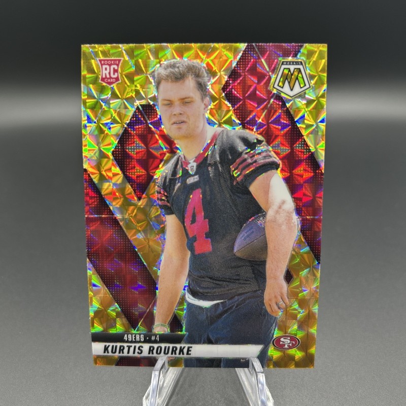 2025 Panini Mosaic – Rookies Kurtis Rourke #368 Reactive Yellow Mosaic Prizm…