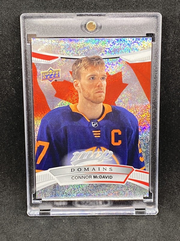 Connor McDavid RARE SPARKLE FOIL INVESTMENT CARD UPPER DECK OILERS MVP