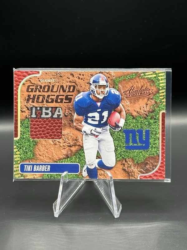 TIKI BARBER 2024 Absolute GROUND HOGGS Football Relic /99 #GHM-TBR GIANTS