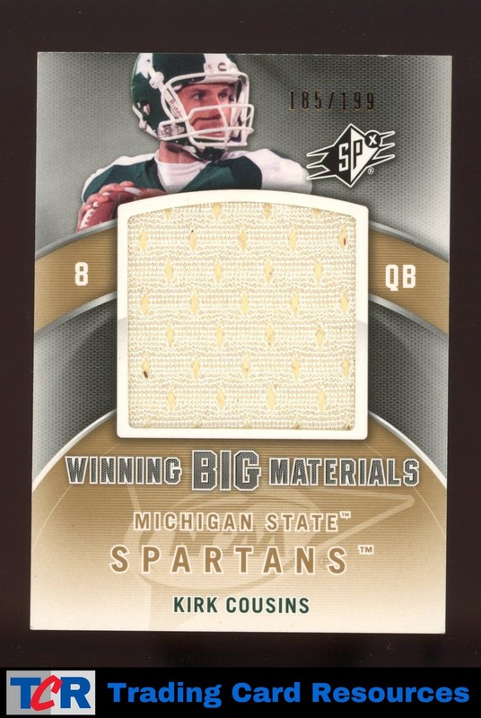 2012 SPx #WM-15 Kirk Cousins Winning Big Materials #/199