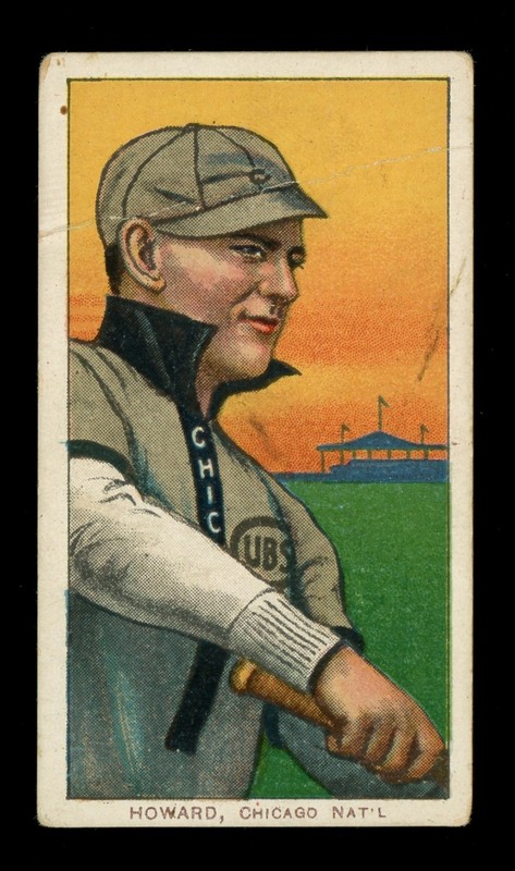 T206 Polar Bear Del Howard Chicago Cubs Card PR-FR Range (66228)