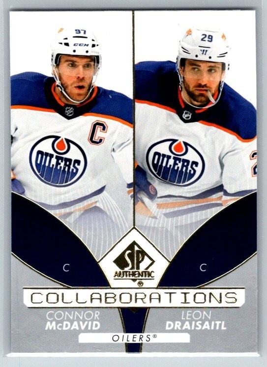 2022-23 UD SP Authentic Collaborations #C-1 Connor McDavid Leon Draisaitl