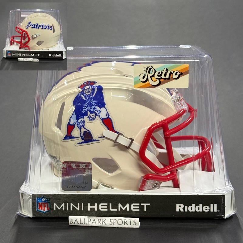 New England Patriots Retro Collection Mini Helmet by Riddell NFL BRAND NEW!