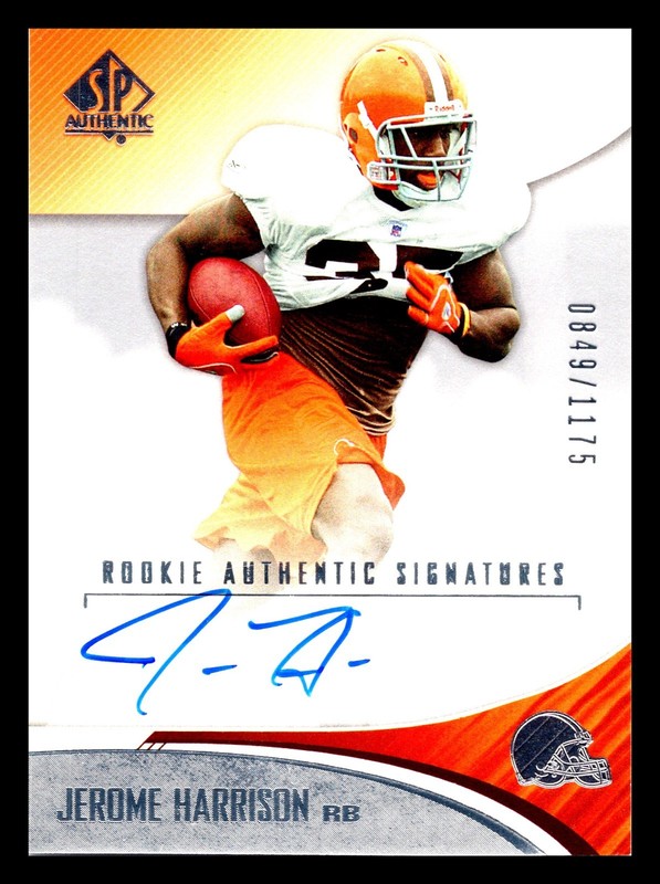 2006 SP Authentic Rookie RC Signatures /1175 Jerome Harrison #206 Auto Browns