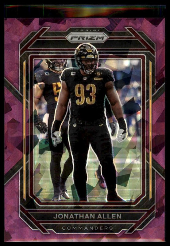 2022 Panini Prizm #297 Jonathan Allen Purple Ice #/225