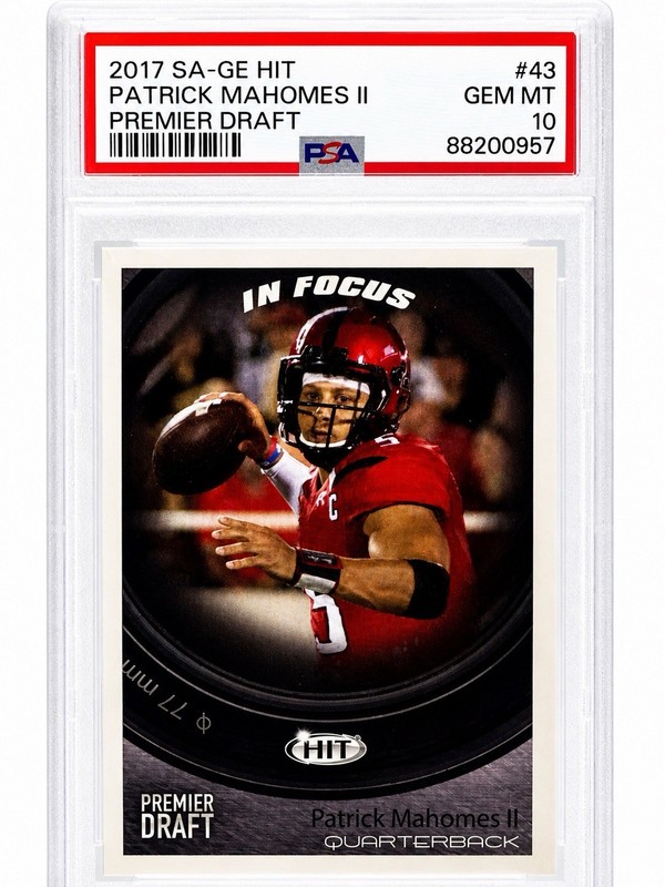 2017 SAGE HIT PREMIERE DRAFT PATRICK MAHOMES PSA 10
