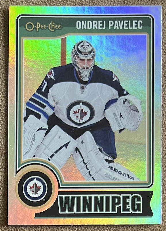 2014-15 O-Pee-Chee Rainbow Foil #371 Ondrej Pavelec Winnipeg Jets Parallel NHL