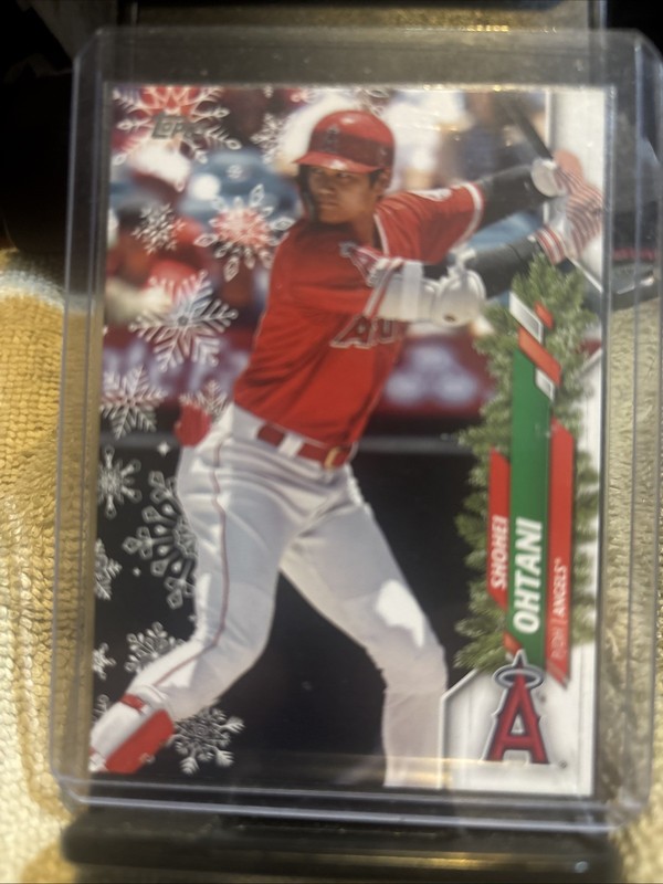 2020 Topps Holiday – Rare Short Print Variations Shohei Ohtani #HW26 Striped…