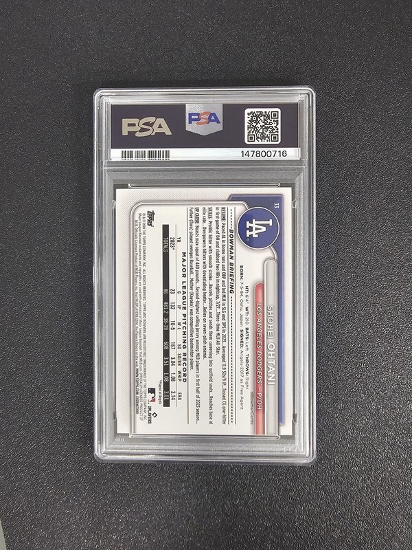 2024 Bowman Shohei Ohtani #33 Blue Pattern 69/125 PSA 9 Dodgers gallery