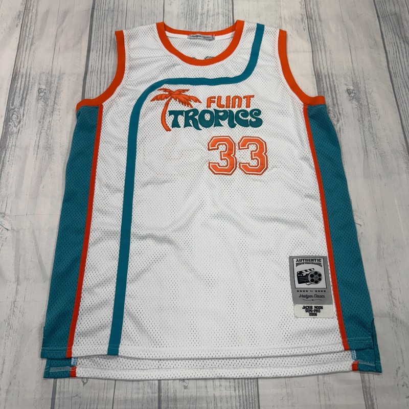 Will Ferrell Semi Pro Movie Jackie Moon Flint Tropics Basketball Jersey XL Mens