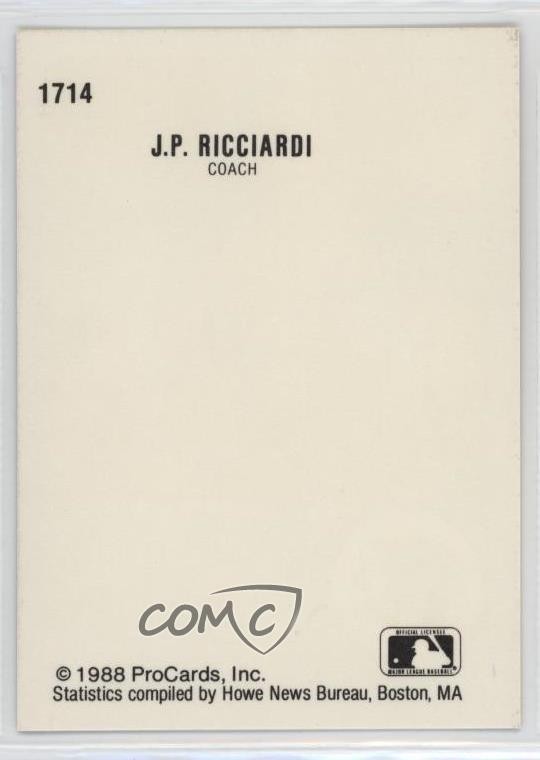 1988 ProCards Minor League JP RicciJardi JP Ricciardi #1714 0nr3 gallery