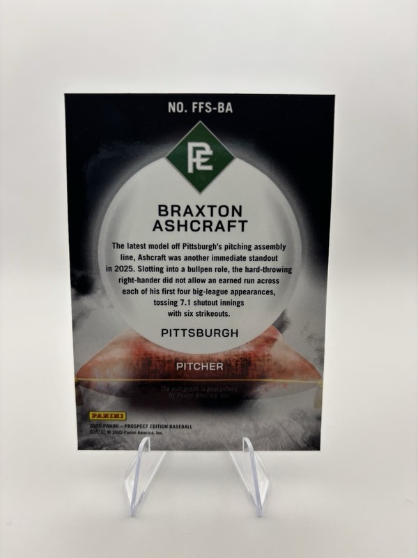 2025 Panini Prospect Edition Franchise Futures Braxton Ashcraft #FFS-BA (RC,AU) gallery
