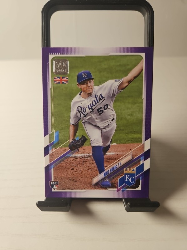 2021 Topps UK Edition Kris Bubic Purple Parallel RC # 49/50 Kansas City Royals