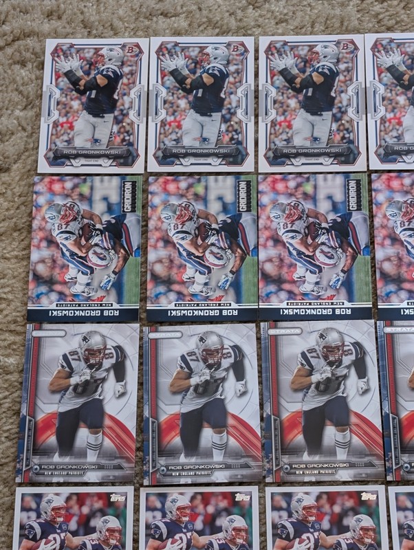 ROB GRONKOWSKI 60 Card Lot- Bowman, Topps Chrome, Elite, Strata gallery