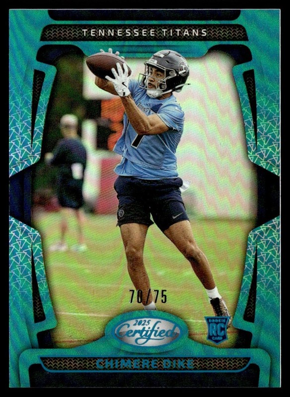 2025 Panini Certified Mirror Teal Chimere Dike RC 70/75 #182