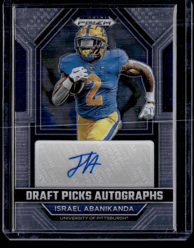 2023 Panini Prizm Draft Picks #DPA-ASA Israel Abanikanda Draft Picks Autographs