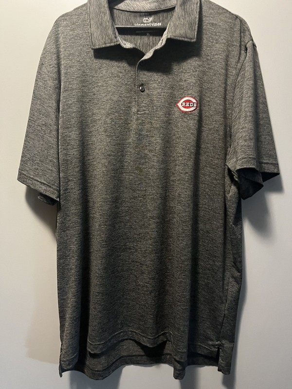 Vineyard Vines Cincinnati Reds Performance Polo Shirt Mens XL Gray MLB NWOT