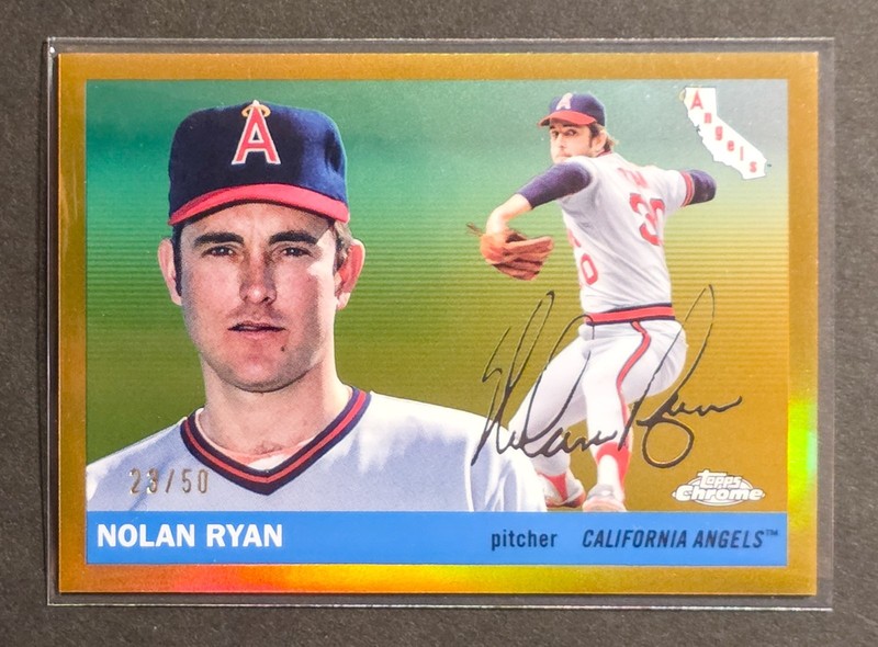 Nolan Ryan #398 /50 – True Gold – 2025 Topps Chrome Platinum