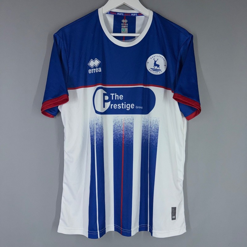 HARTLEPOOL UNITED 2023/2024 HOME FOOTBALL SHIRT LARGE ERREA SOCCER JERSEY HUFC
