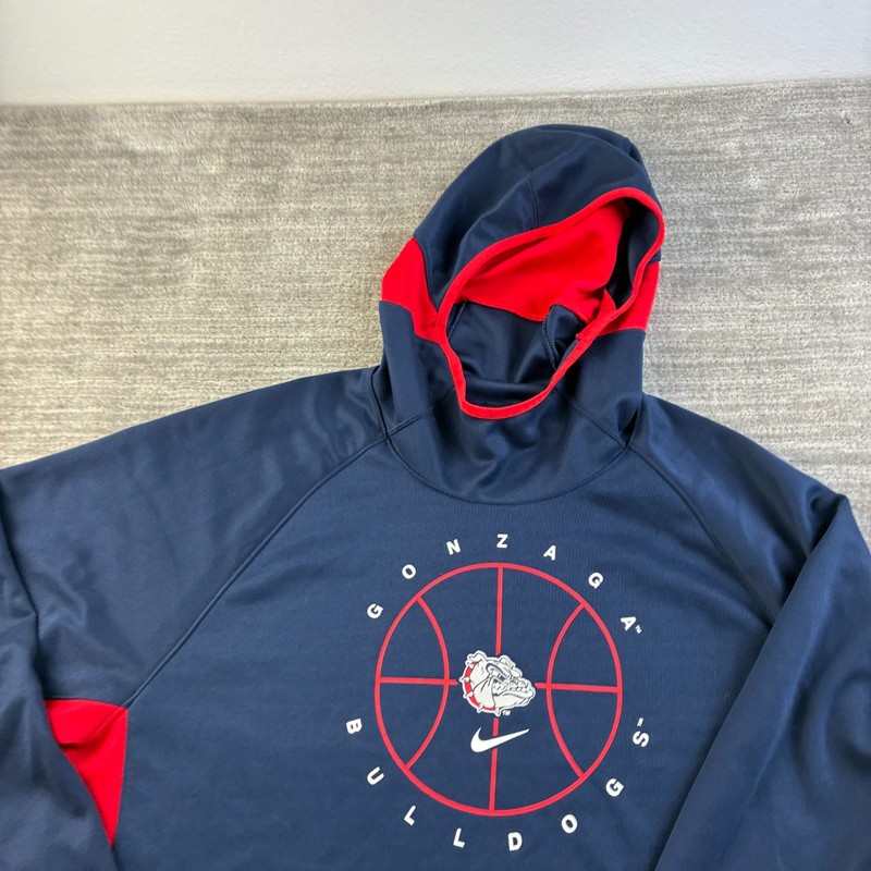Gonzaga Bulldogs Nike Hoodie Mens Extra Large Blue Spotlight Warmup NCAA gallery