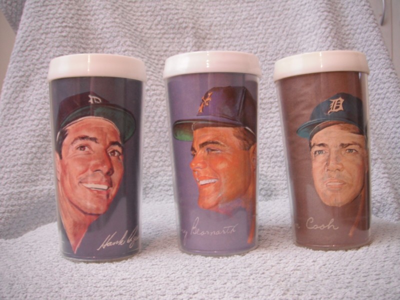 Lot of 11 1968 Detroit Tigers Champs VOLPE Baseball Drinking Glasses Al Kaline