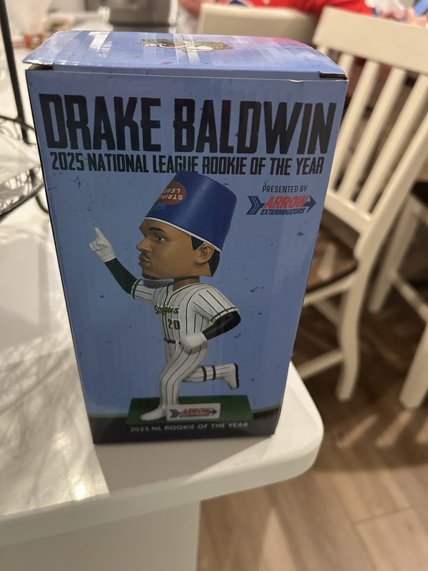Drake Baldwin Gwinnett Stripers Rookie of the Year Bobblehead 6/6/26