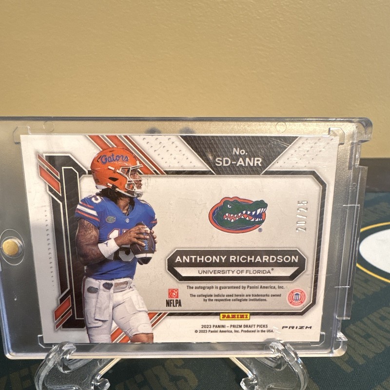 2023 Panini Prizm Draft Picks Signing Day Anthony Richardson Auto Mojo /25 RC gallery