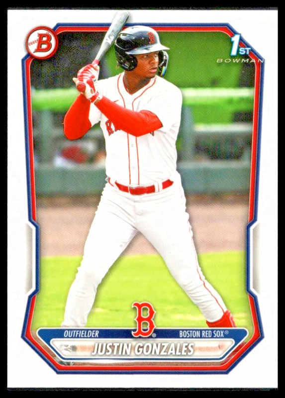 2026 Bowman Prospects #BP141 Justin Gonzales Boston Red Sox