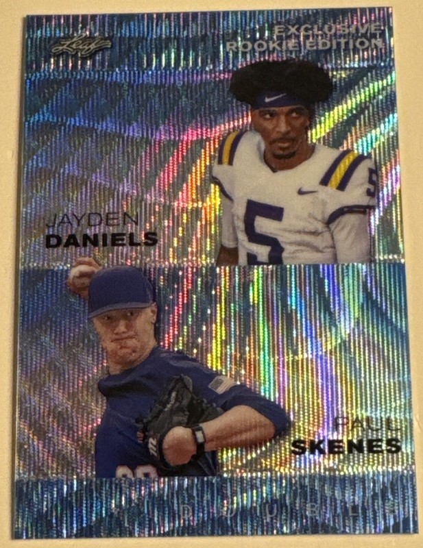 2024 Leaf Exclusive Rookie Edition Jayden Daniels Paul Skenes (RC) Dual SSP 1/1