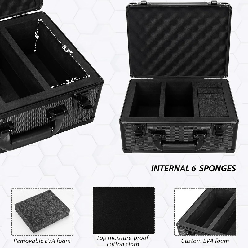 Graded Card Case - Aluminum Alloy Graded Card Storage Box Compatible with 100 Ca gallery