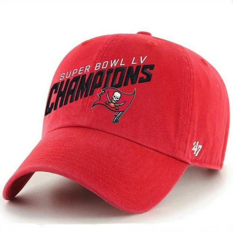 ‘47 Brand NFL Tampa Bay Buccaneers Clean Up Adjustable Strapback Men Hat Cap Red